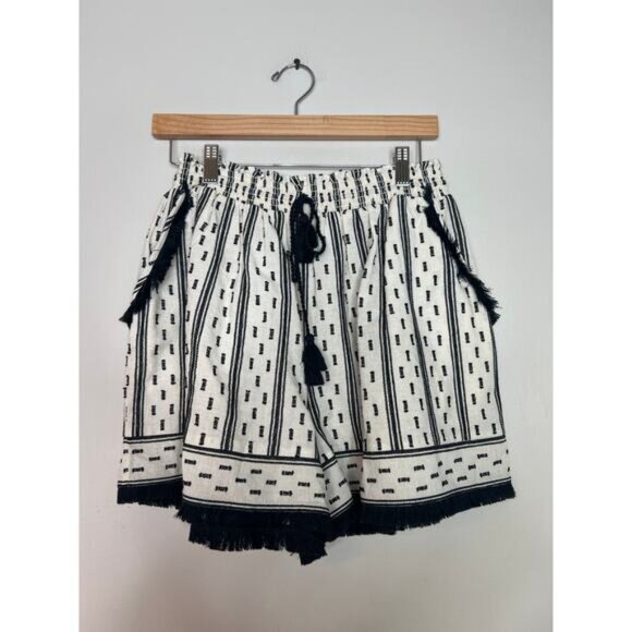 NEW Hunter Bell Helene Clip Dot Smocked Short Women's White Size: Small - Picture 2 of 6